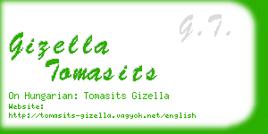 gizella tomasits business card